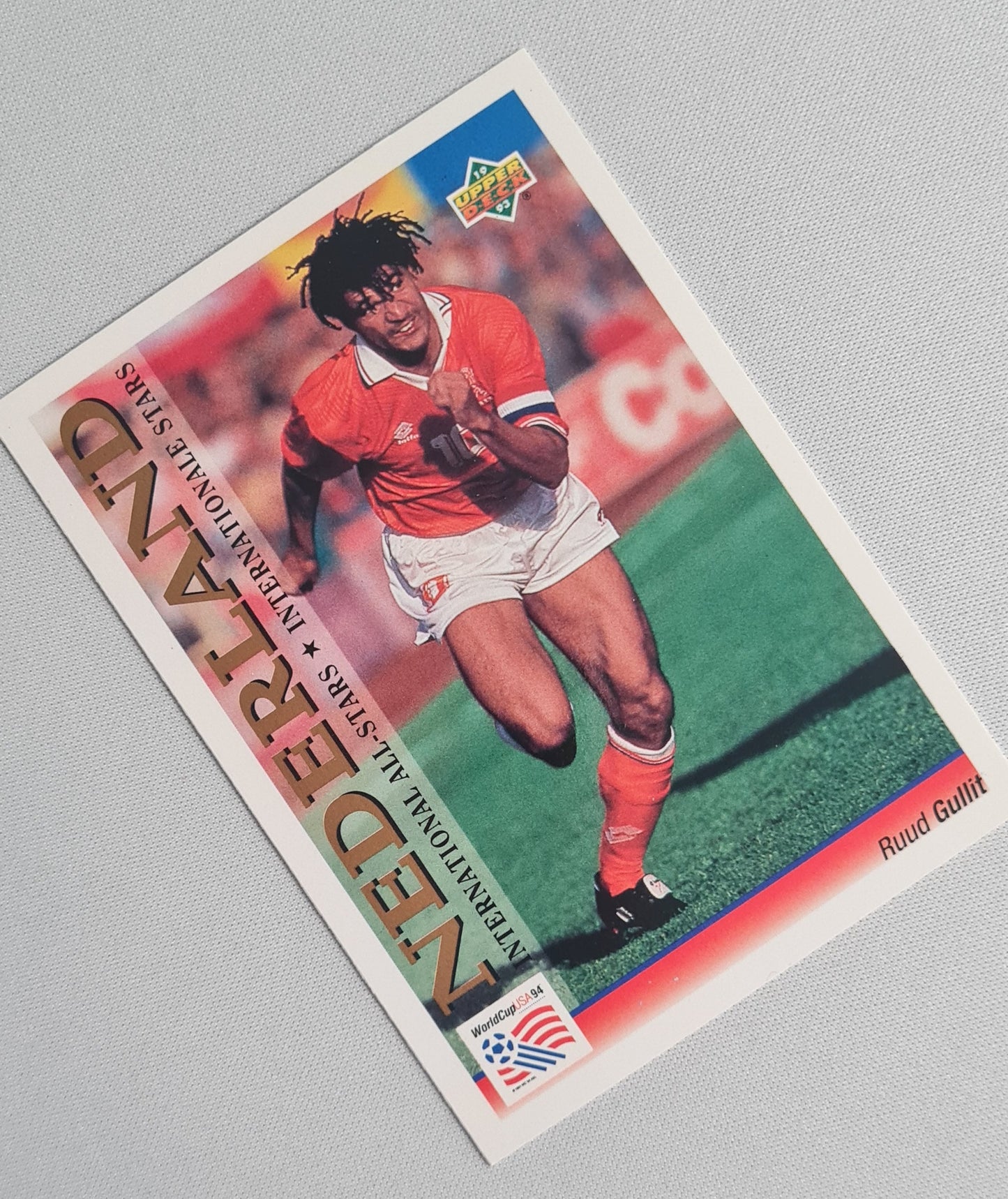Ruud Gullit - 1993 Upper Deck International All-Stars #120 World Cup 1994 Dutch Superstar