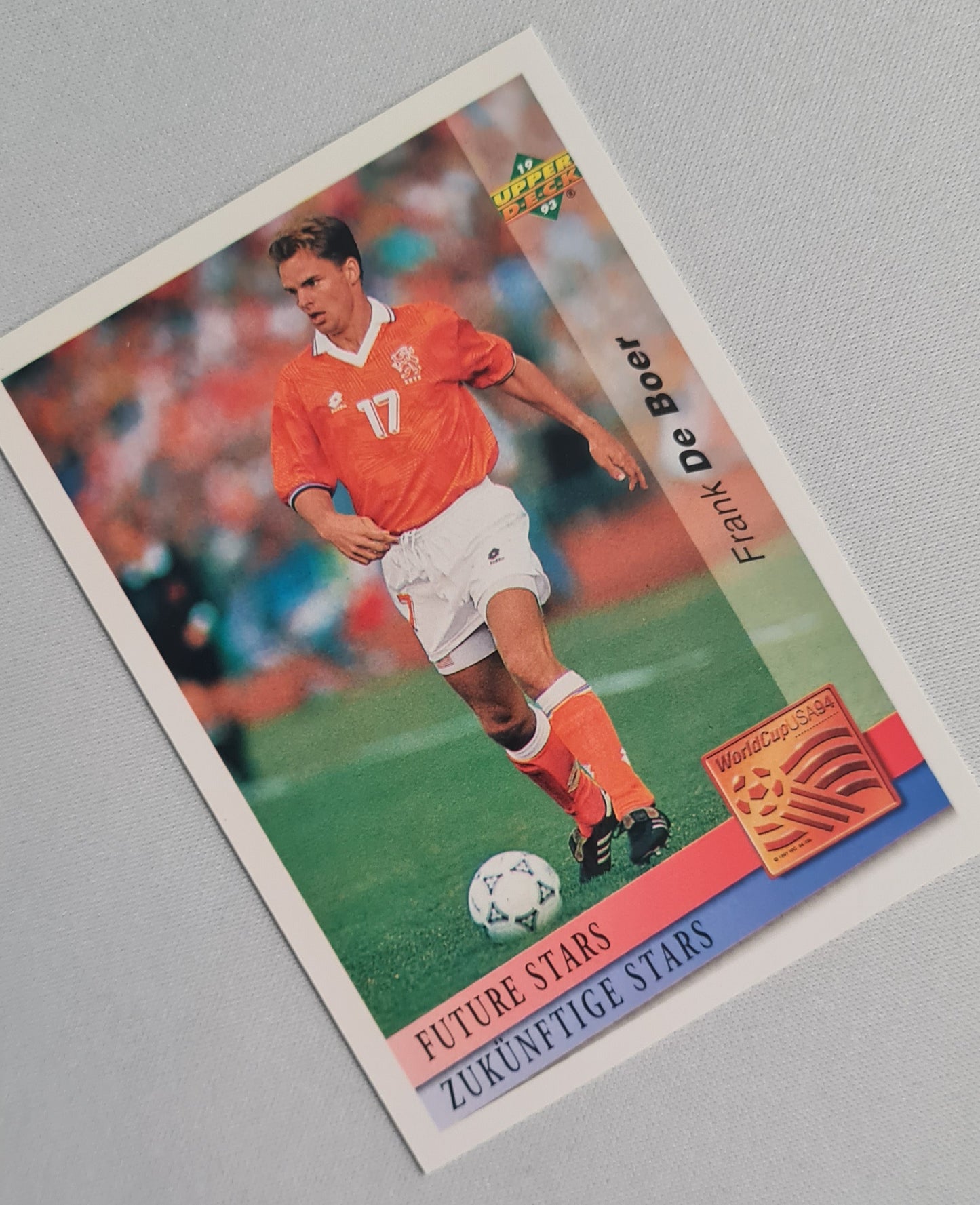 Frank de Boer - 1993 Upper Deck #142 - 1994 World Cup USA - Holland Future Stars