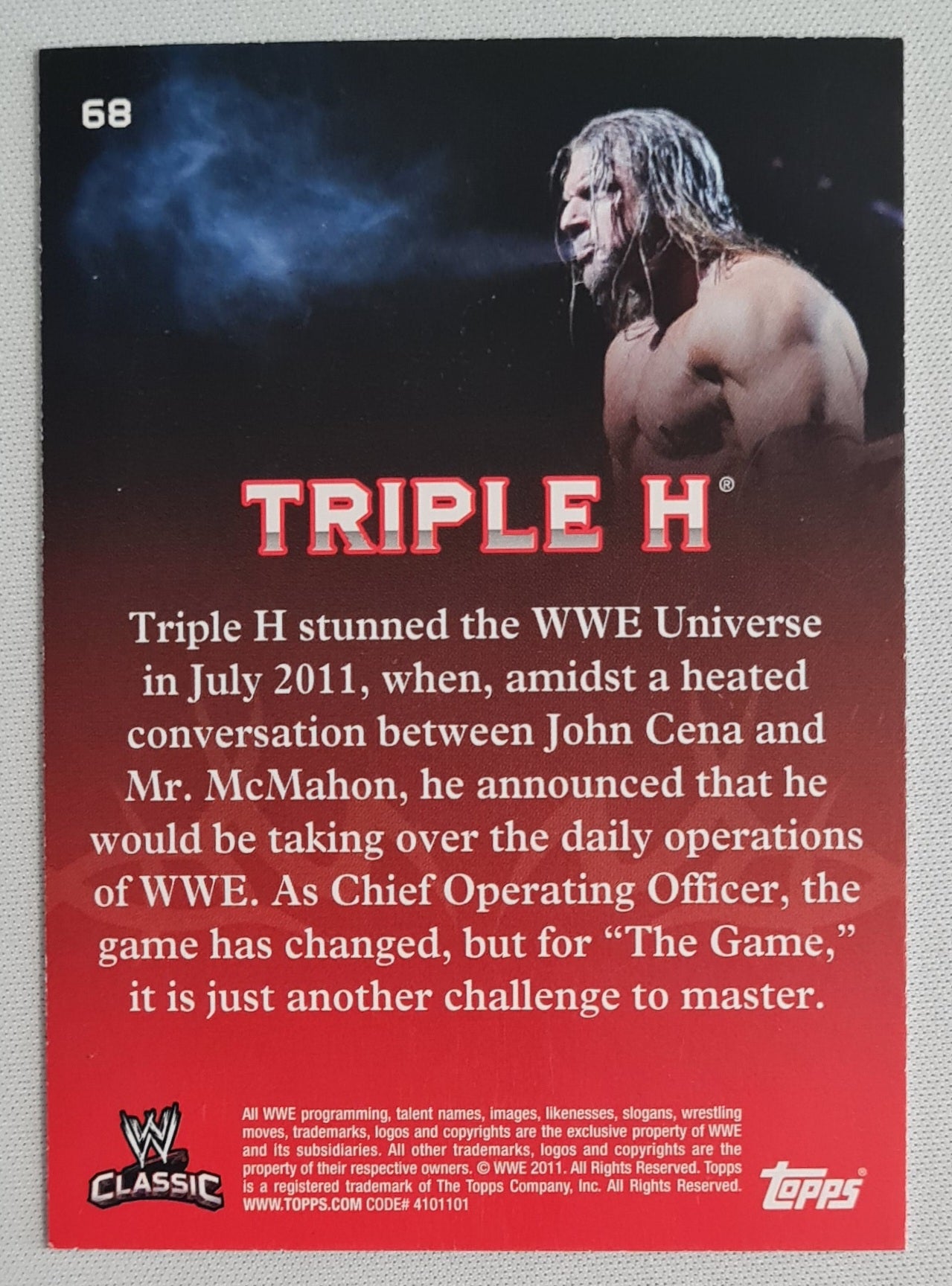 Triple H - 2011 Topps WWE Classic #68 Holo Refractor