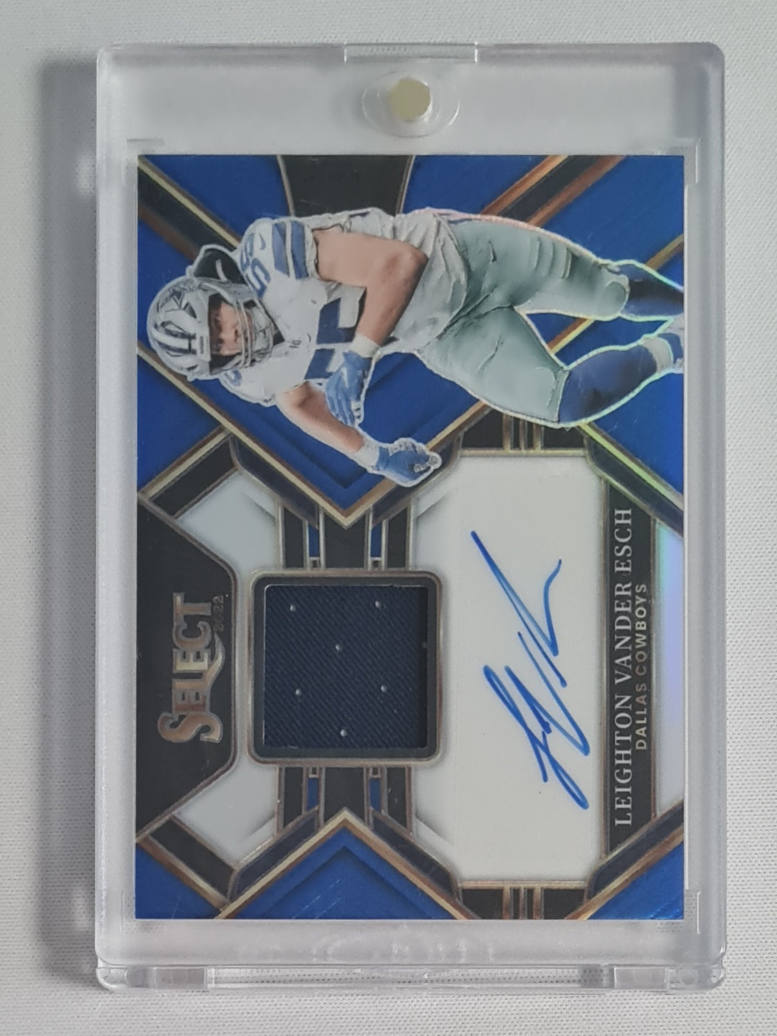 Leighton Vander Esch - 2022 Panini Select Football NFL Cowboy #SMP-LV Prizm /Auto/Patch/75