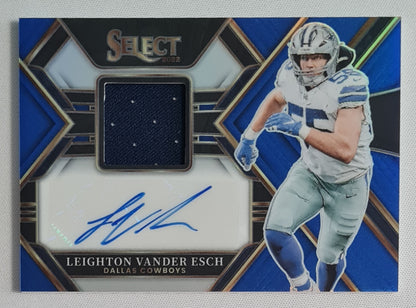 Leighton Vander Esch - 2022 Panini Select Football NFL Cowboy #SMP-LV Prizm /Auto/Patch/75