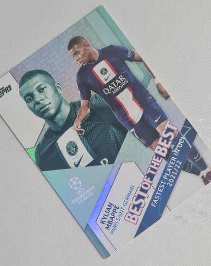Kylian Mbappe - 2023 Topps "Best of the Best" Fastest player in UCL 2021/2022 #BB-10 PSG - Holo