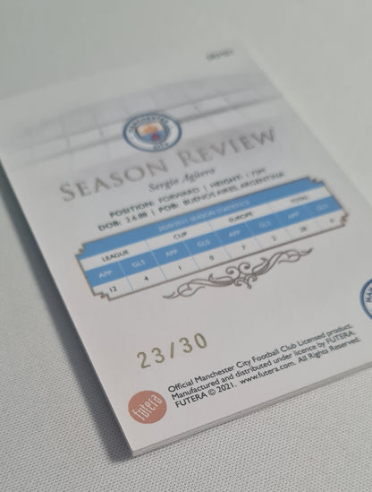 Sergio Aguero - 2021 Futera (Season Review) Manchester City #SRM01 /30
