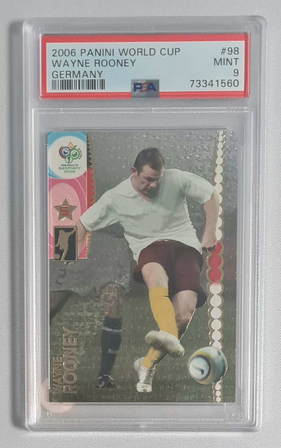 Wayne Rooney - 2006 Panini World Cup Germany #98 PSA 9 MINT