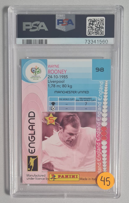 Wayne Rooney - 2006 Panini World Cup Germany #98 PSA 9 MINT