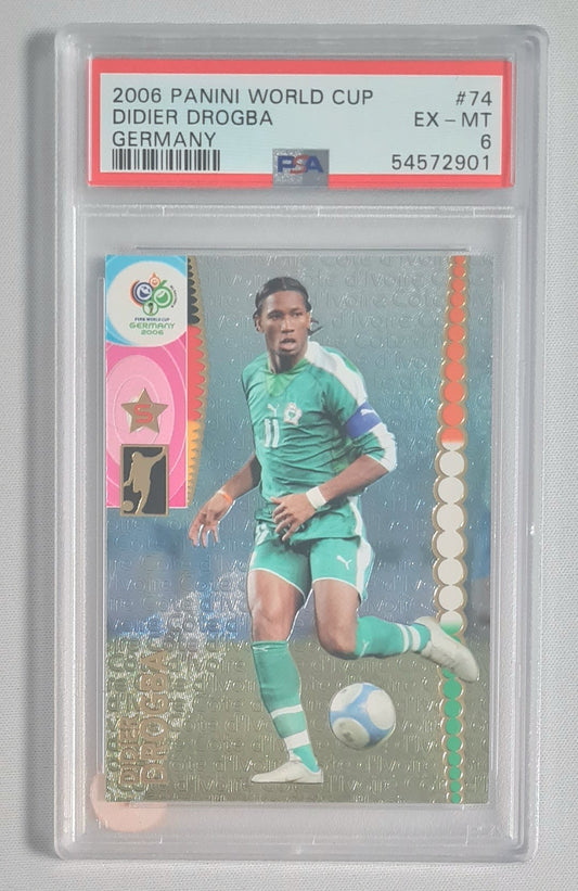Didier Drogba - 2006 Panini World Cup Germany #74 PSA 6 EX - MT