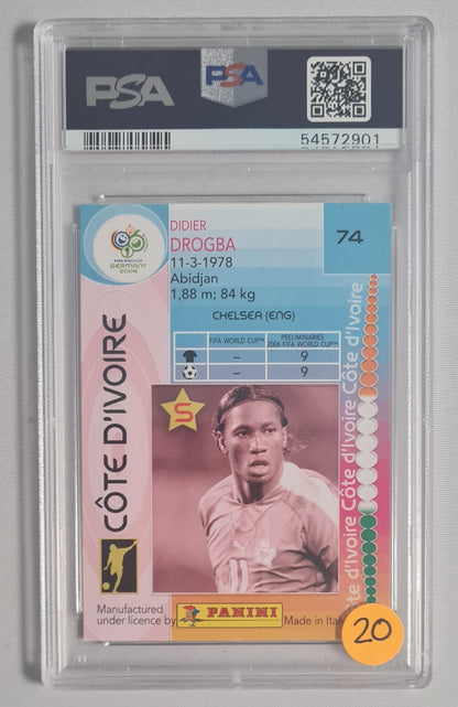 Didier Drogba - 2006 Panini World Cup Germany #74 PSA 6 EX - MT