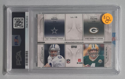 Brady/Brees/Romo/Favre - 2008 Playoff Prestige "League Leaders" #LL-16 PSA 8 NM-MT