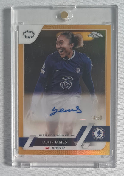 Lauren James - 2023 Topps Chrome Chelsea FC Women Champions League #A-LJ /Authograph /50