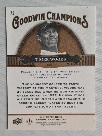 Tiger Woods - 2020 Upper Deck Goodwin Champions #75