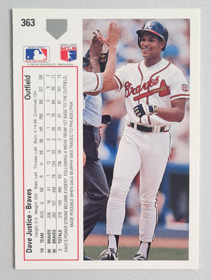 Dave Justice - 1991 Upper Deck #363 Atlanta Braves