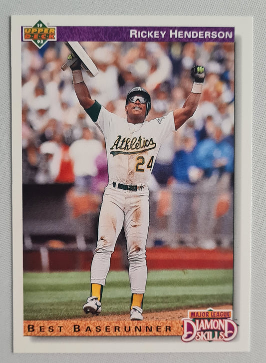 Rickey Henderson - 1992 Upper Deck “Best Baserunner” #648 Oakland A’s
