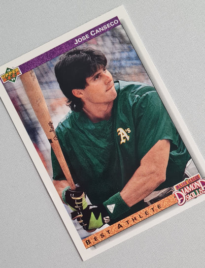 Jose Canseco - 1991 Upper Deck Diamond Skills ‘Best Athlete’ #649 Oakland A’s