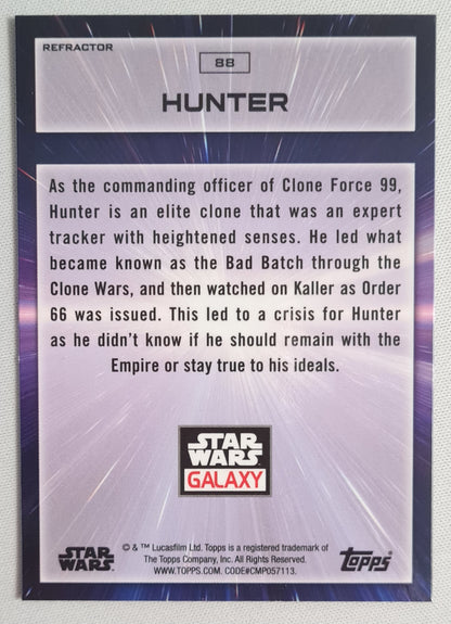 2022 Topps Star Wars Galaxy Chrome Hunter #88 Refractor