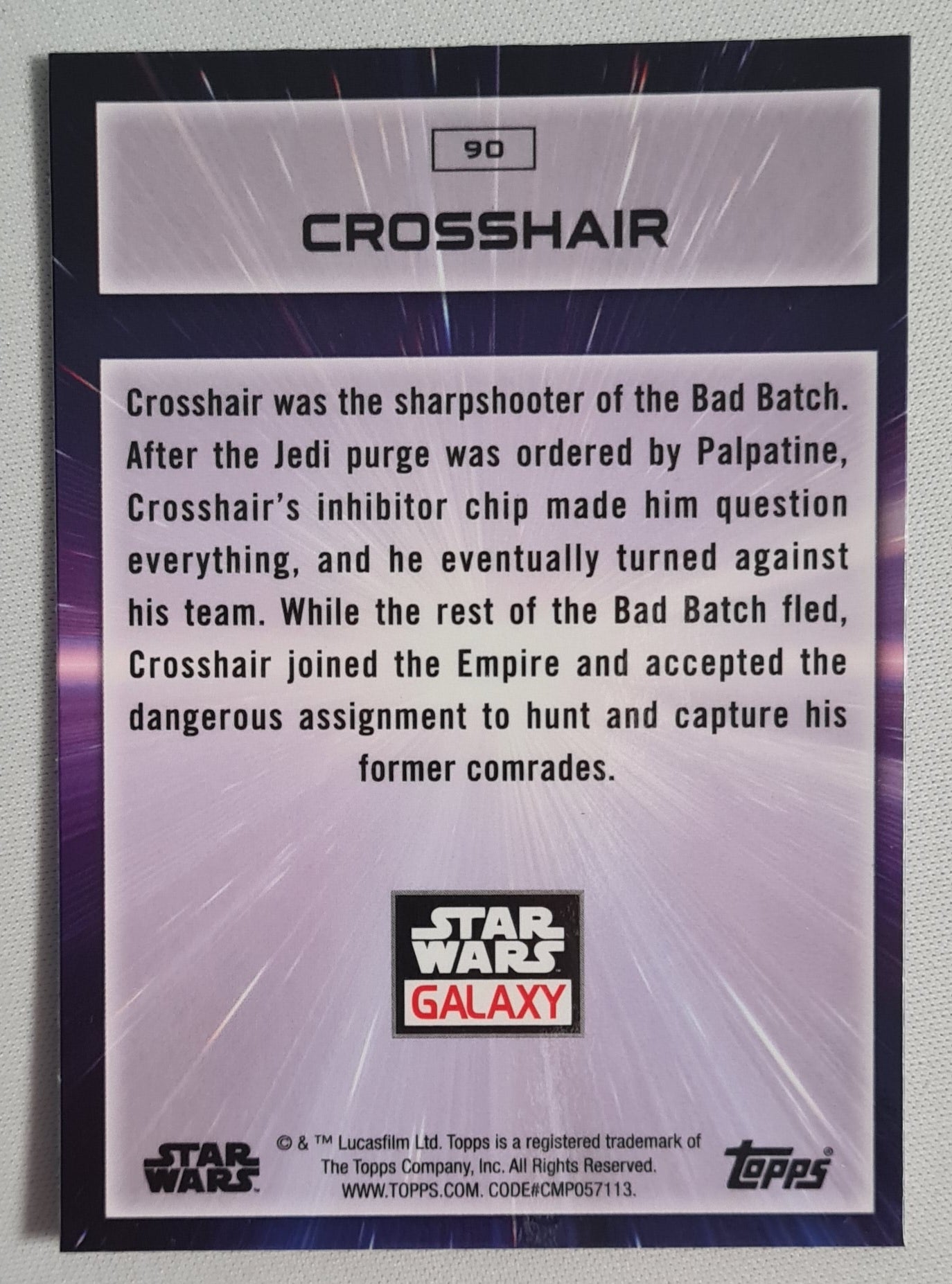 2022 Topps Star Wars Galaxy Crosshair #90