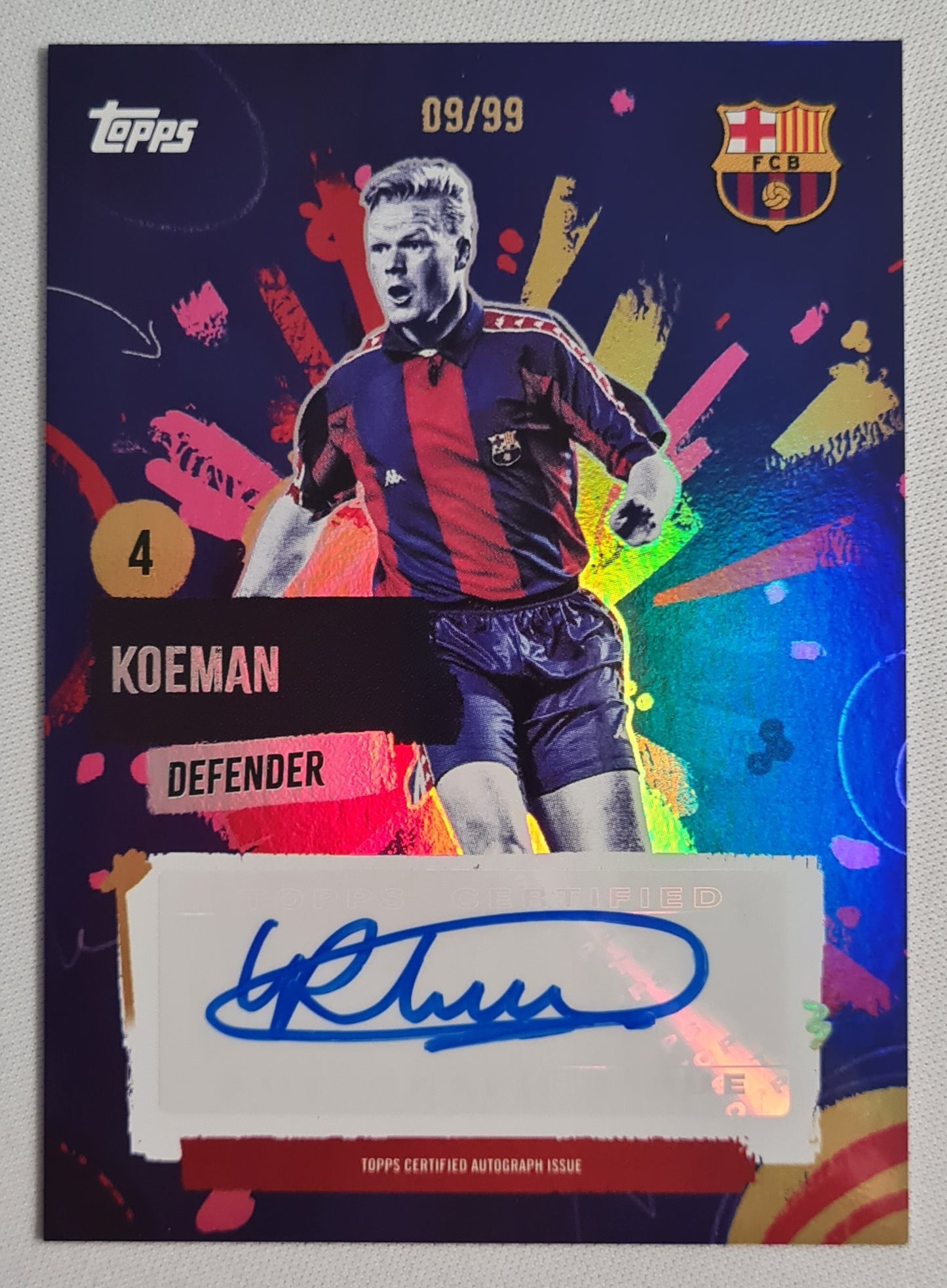Ronald Koeman - 2024/25 Topps FC Barcelona Team Set Auto /99 #RA-RK