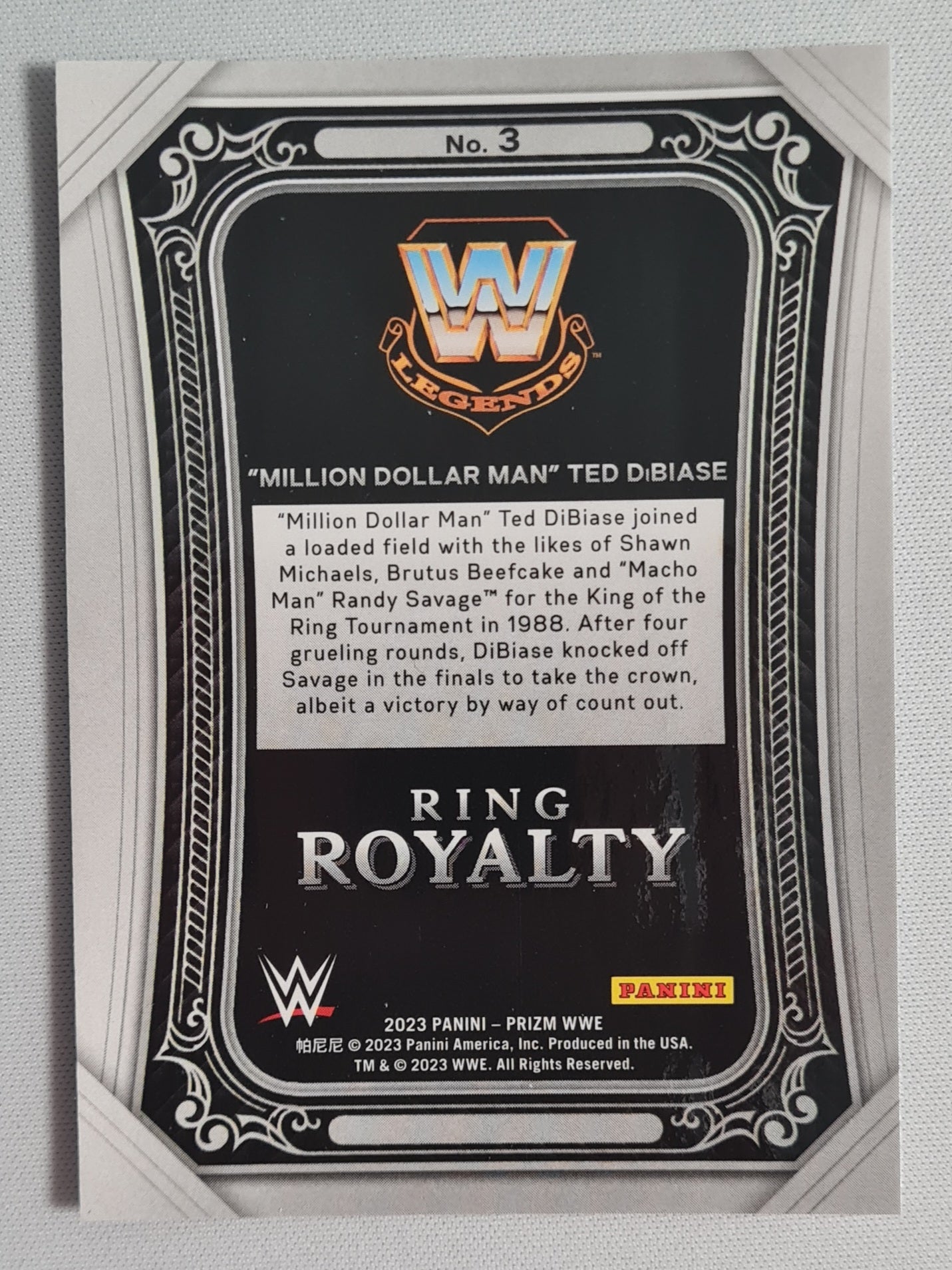 Million Dollar Man Ted DiBiase - 2023 Panini Prizm WWE Ring Royalty #3