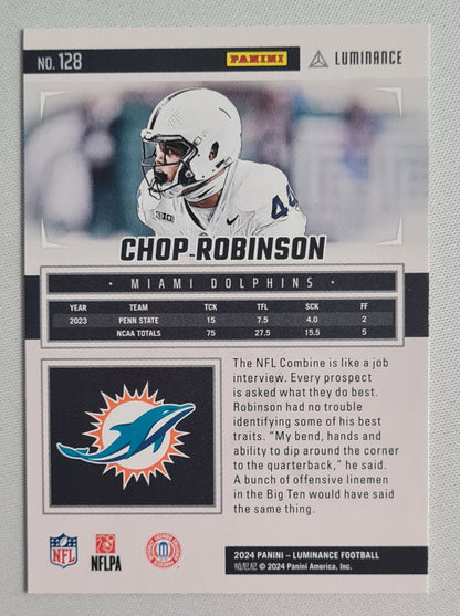 Chop Robinson - 2024 Panini Luminance #128 Miami Dolphins