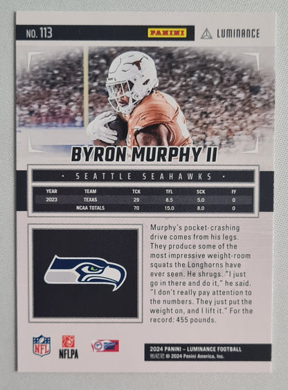 Byron Murphy II - 2024 Panini Luminance #113 Seattle Seahawks