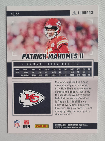 Patrick Mahomes II - 2024 Panini Luminance #32 Kansas City Chiefs