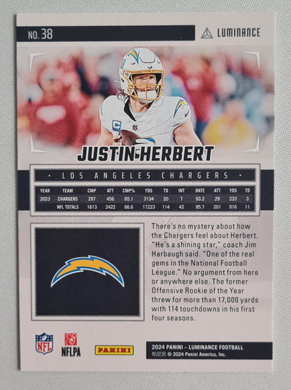 Justin Herbert - 2024 Panini Luminance #38 Los Angeles Chargers