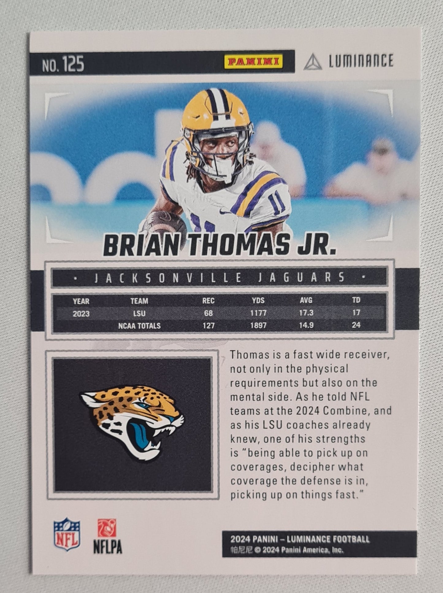 Brian Thomas Jr - 2024 Panini Luminance #125 Jacksonville Jaguars