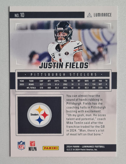Justin Fields - 2024 Panini Luminance #10 Pittsburgh Steelers