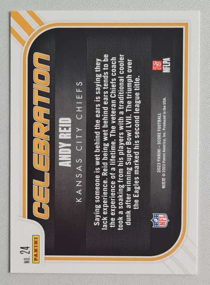 Andy Reid - 2023 Panini Score Celebration #24 Kansas City Chiefs