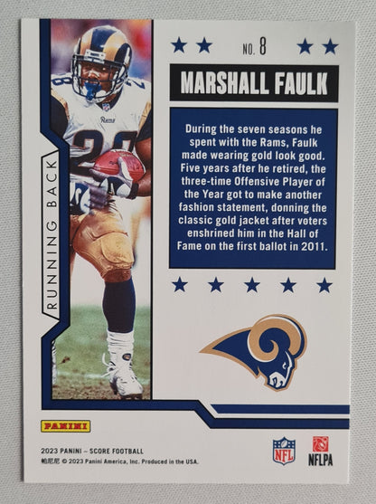 Marshall Faulk - 2023 Panini Score First Ballot #8 St. Louis Rams