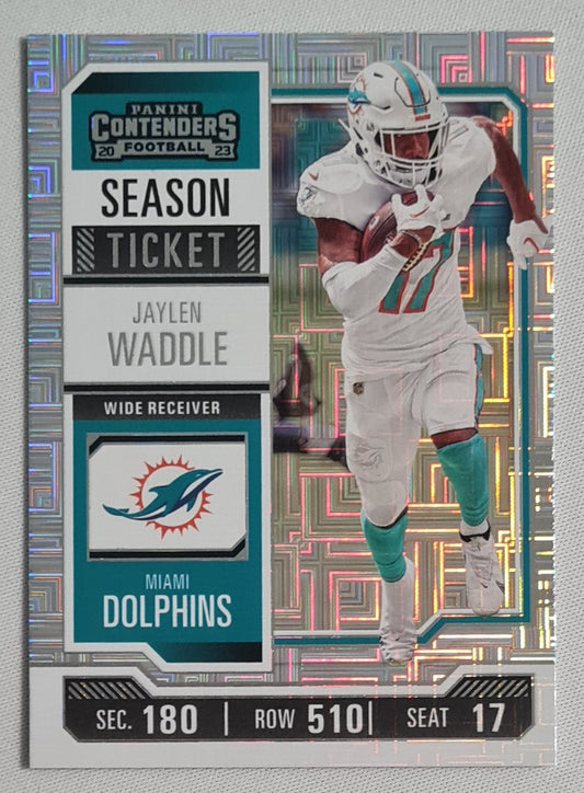 Jaylen Waddle - 2023 Panini Contenders Season Ticket #63 Miami Dolphins