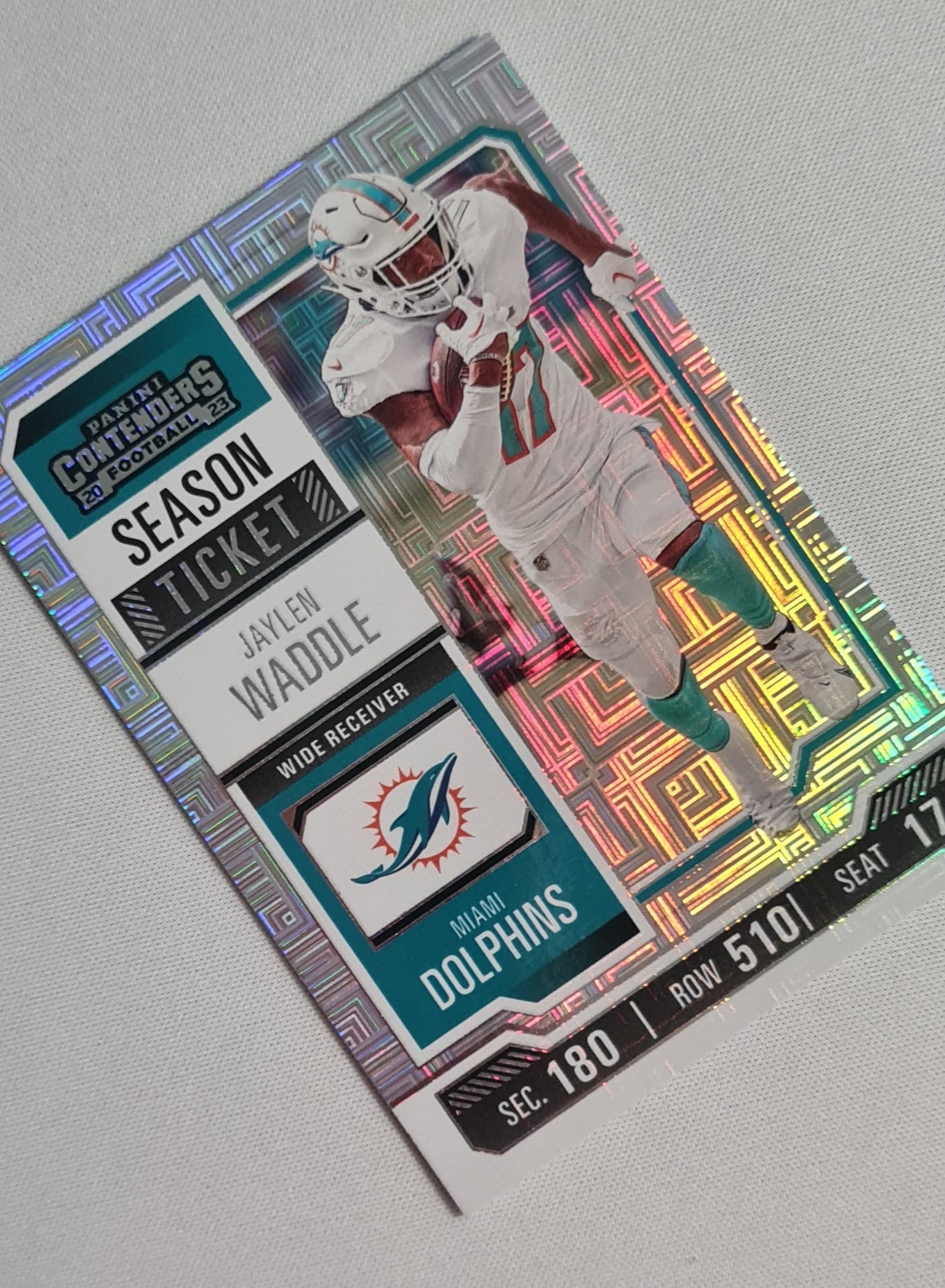 Jaylen Waddle - 2023 Panini Contenders Season Ticket #63 Miami Dolphins