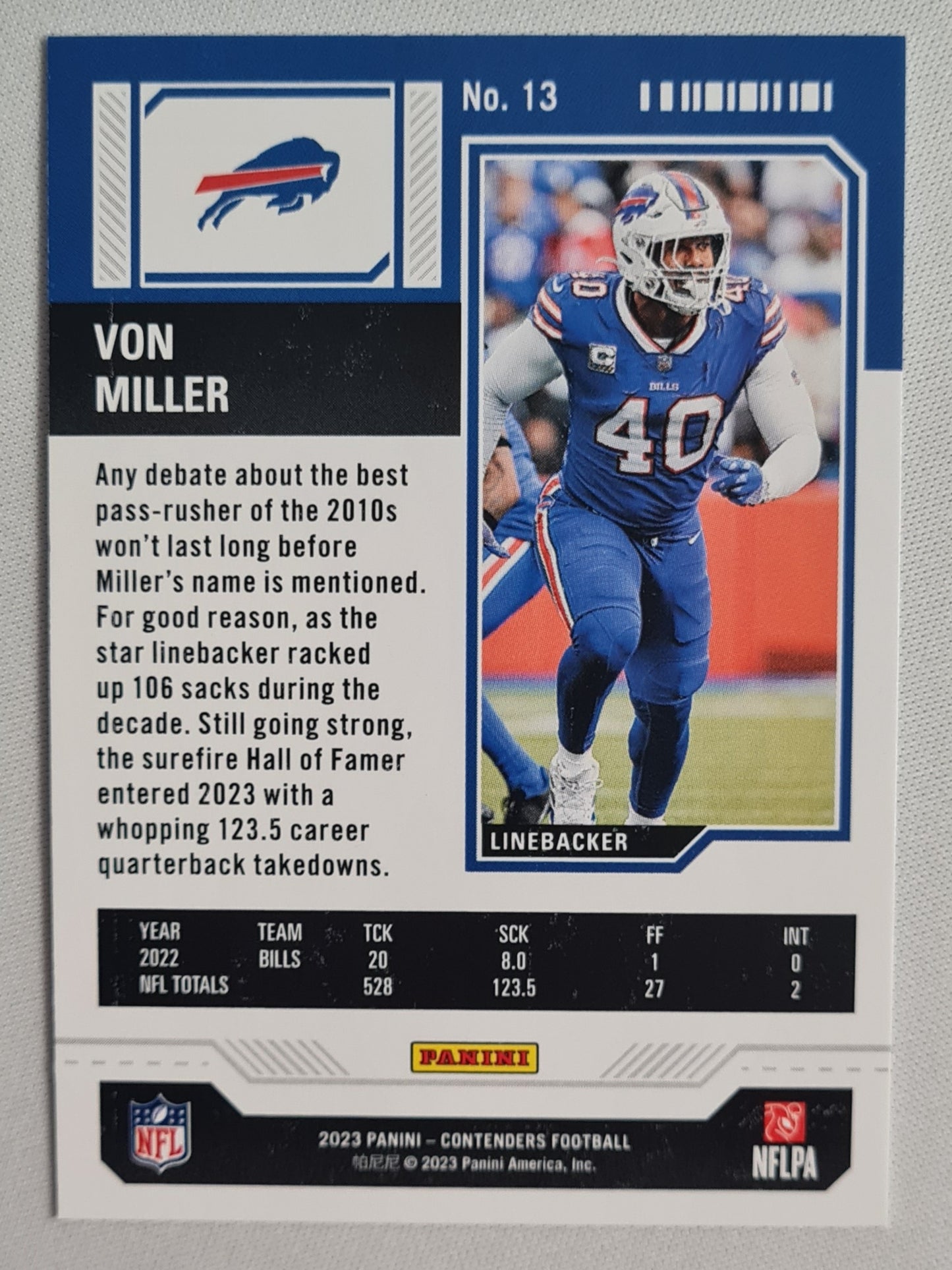 Von Miller - 2023 Panini Contenders Season Ticket #13 Buffalo Bills