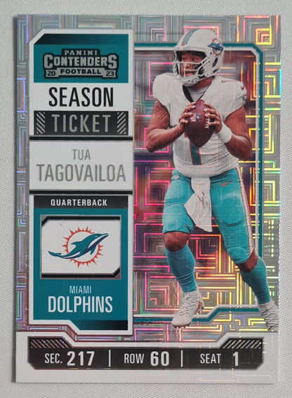 Tua Tagovailoa - 2023 Panini Contenders Season Ticket #64 Miami Dolphins