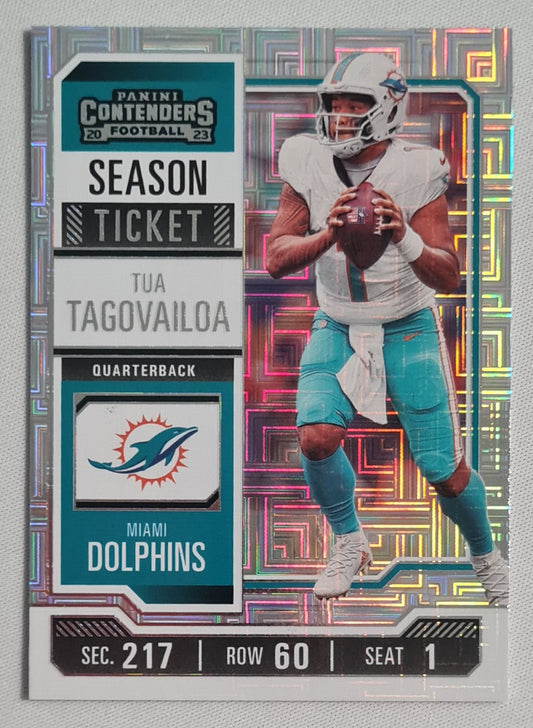 Tua Tagovailoa - 2023 Panini Contenders Season Ticket #64 Miami Dolphins