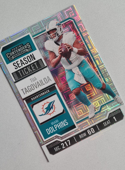 Tua Tagovailoa - 2023 Panini Contenders Season Ticket #64 Miami Dolphins