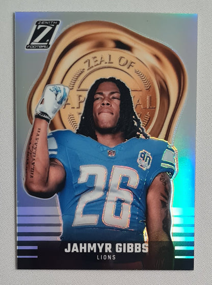 Jahmyr Gibbs - 2023 Panini Zenith Zeal Of Approval #28 Detroit Lions