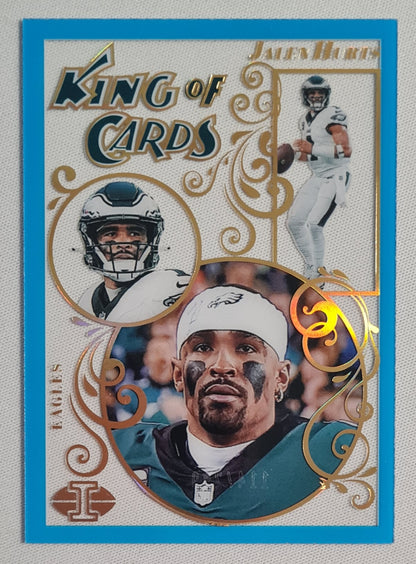 Jalen Hurts - 2023 Panini Illusions King of Cards Light Blue /299 #8 Philadelphia Eagles