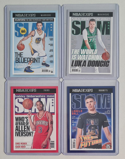 SLAM Basketball Lot (8 Cards) - 2021-22 Panini Hoops Basketball NBA Featuring 8 Super Stars