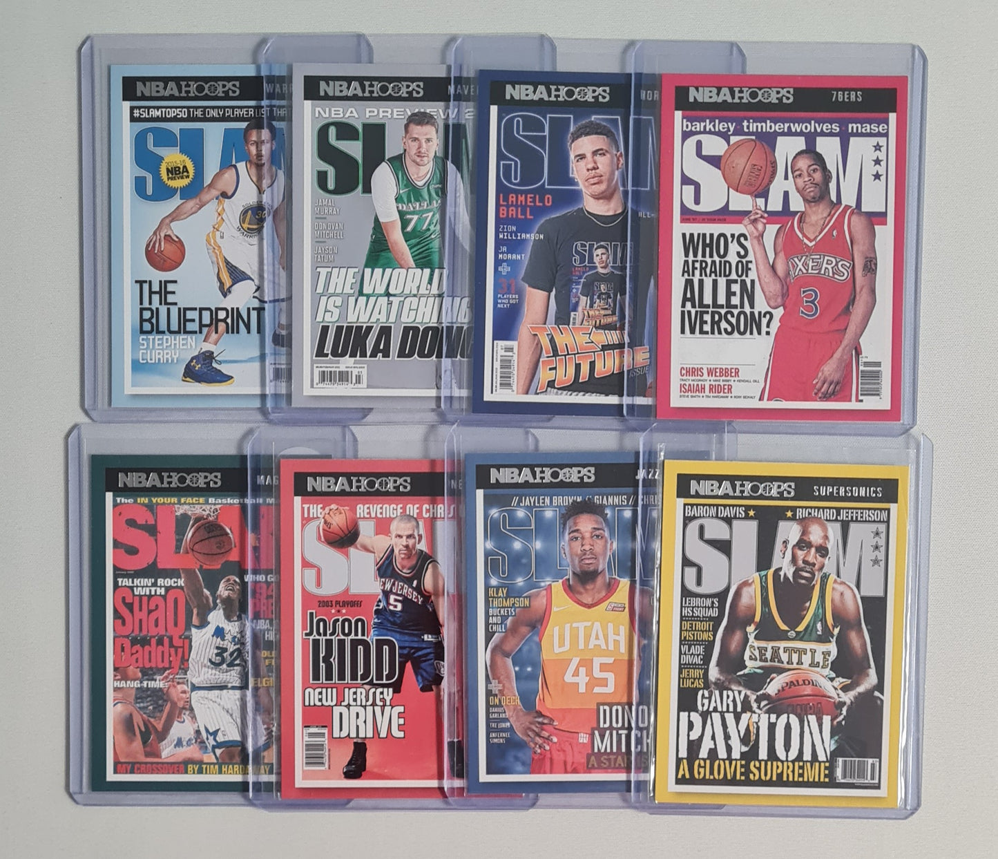 SLAM Basketball Lot (8 Cards) - 2021-22 Panini Hoops Basketball NBA Featuring 8 Super Stars