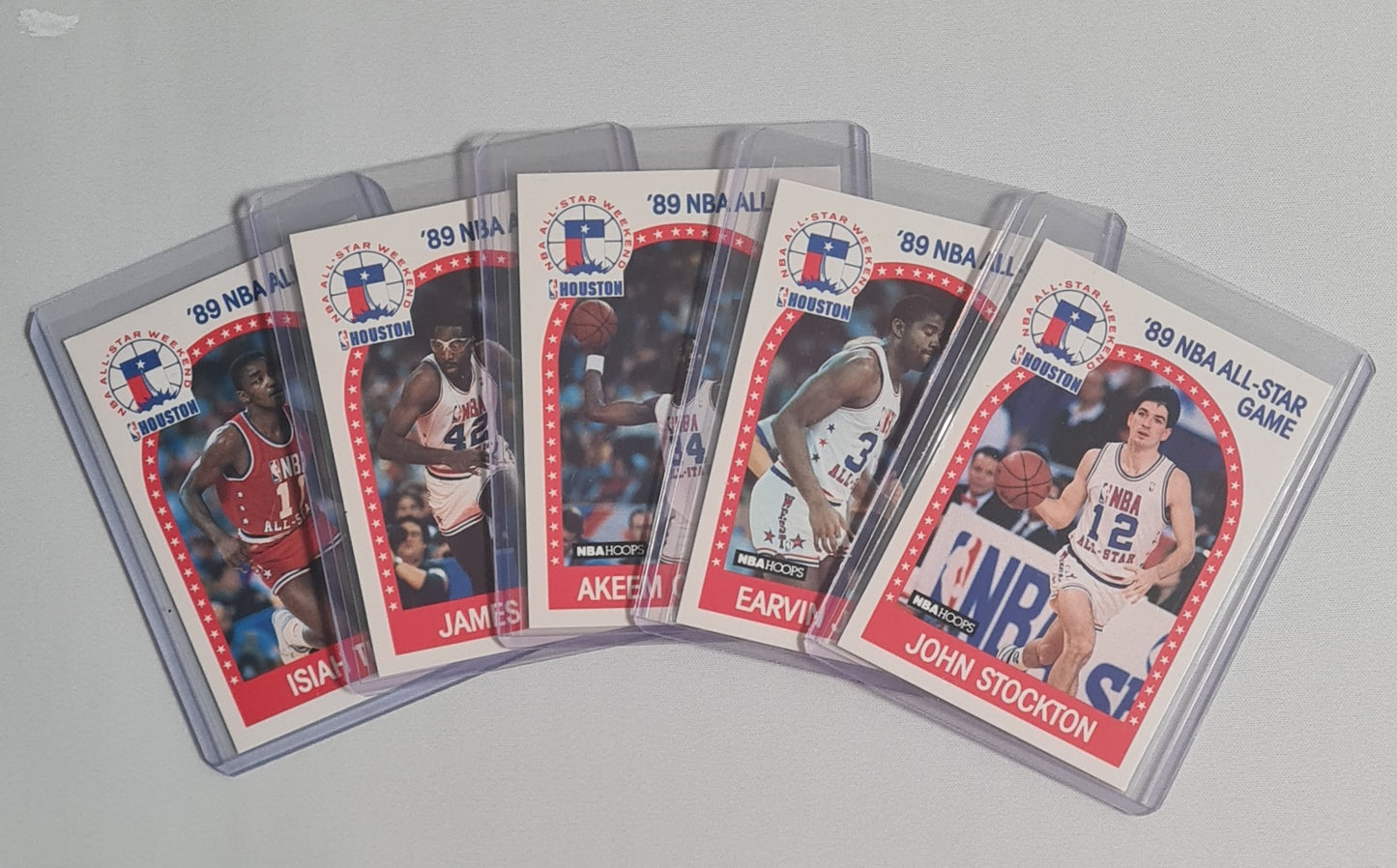 NBA Basketball '89 All-Star Game Lot (5 Cards) - 1989 NBA Hoops All-Star Weekend Houston Super Stars