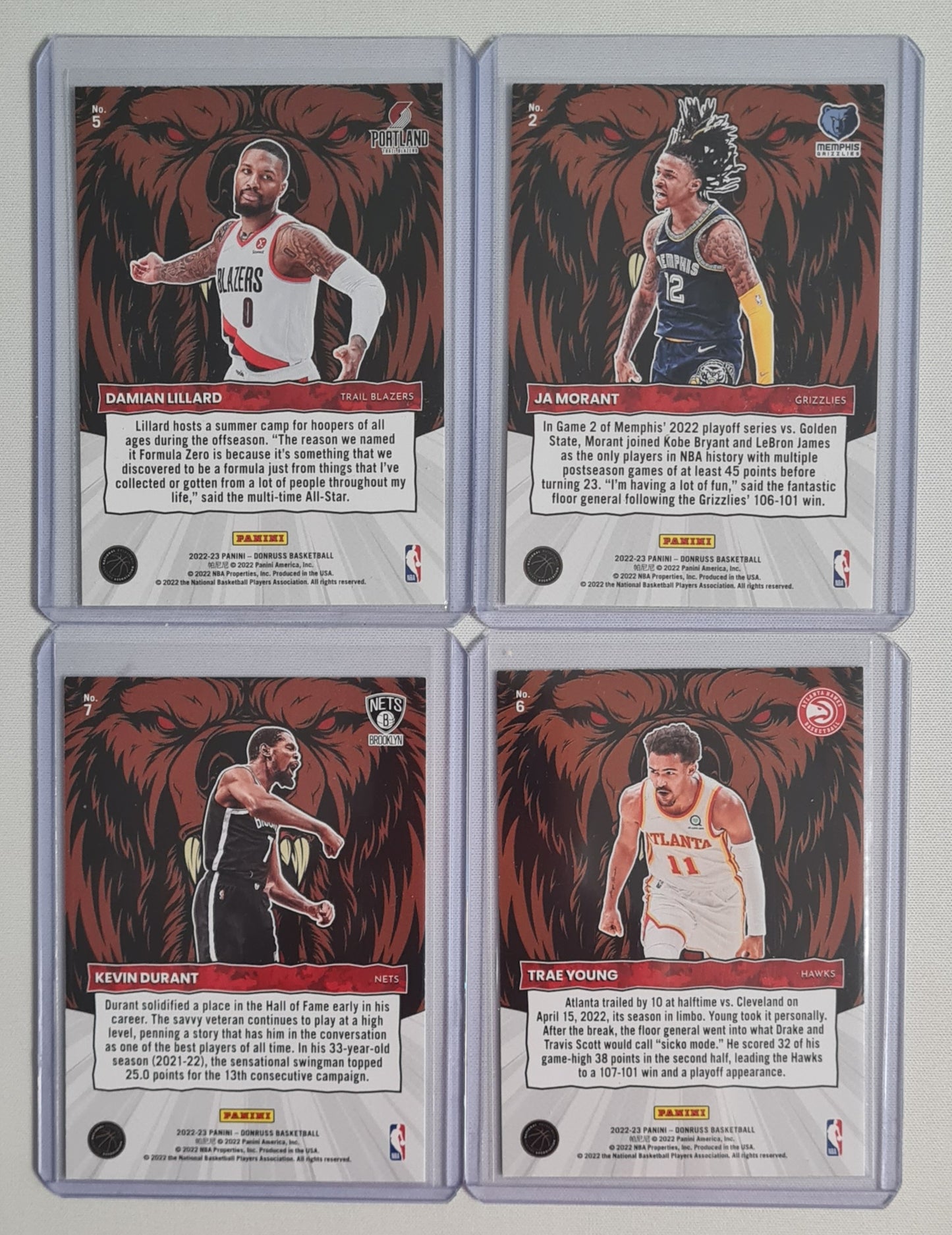 NBA Basketball Unleased Lot (4 Cards) - 2022-23 Panini Donruss Basketball