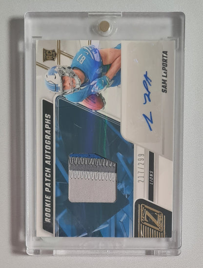 Sam LaPorta - 2023 Panini Zenith Football NFL Lions #231 (RC) Auto 3 Color Patch /299