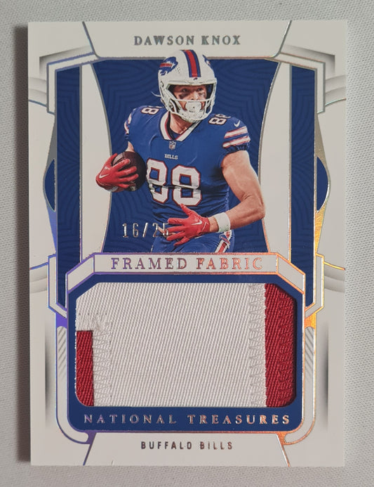 Dawson Knox - 2022 Panini National Treasures Football NFL Bills #FFA-DKN /2 Color Patch /25
