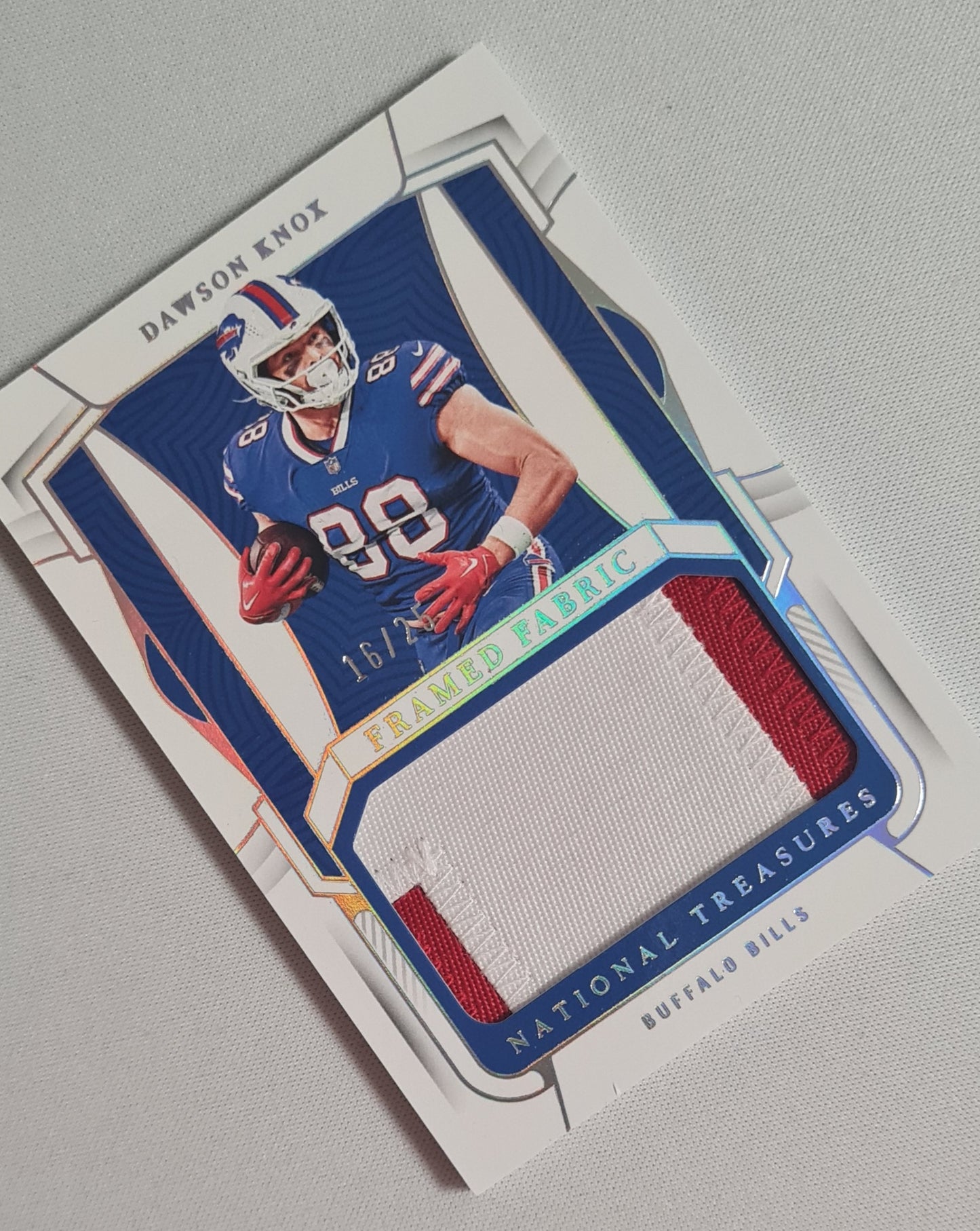 Dawson Knox - 2022 Panini National Treasures Football NFL Bills #FFA-DKN /2 Color Patch /25