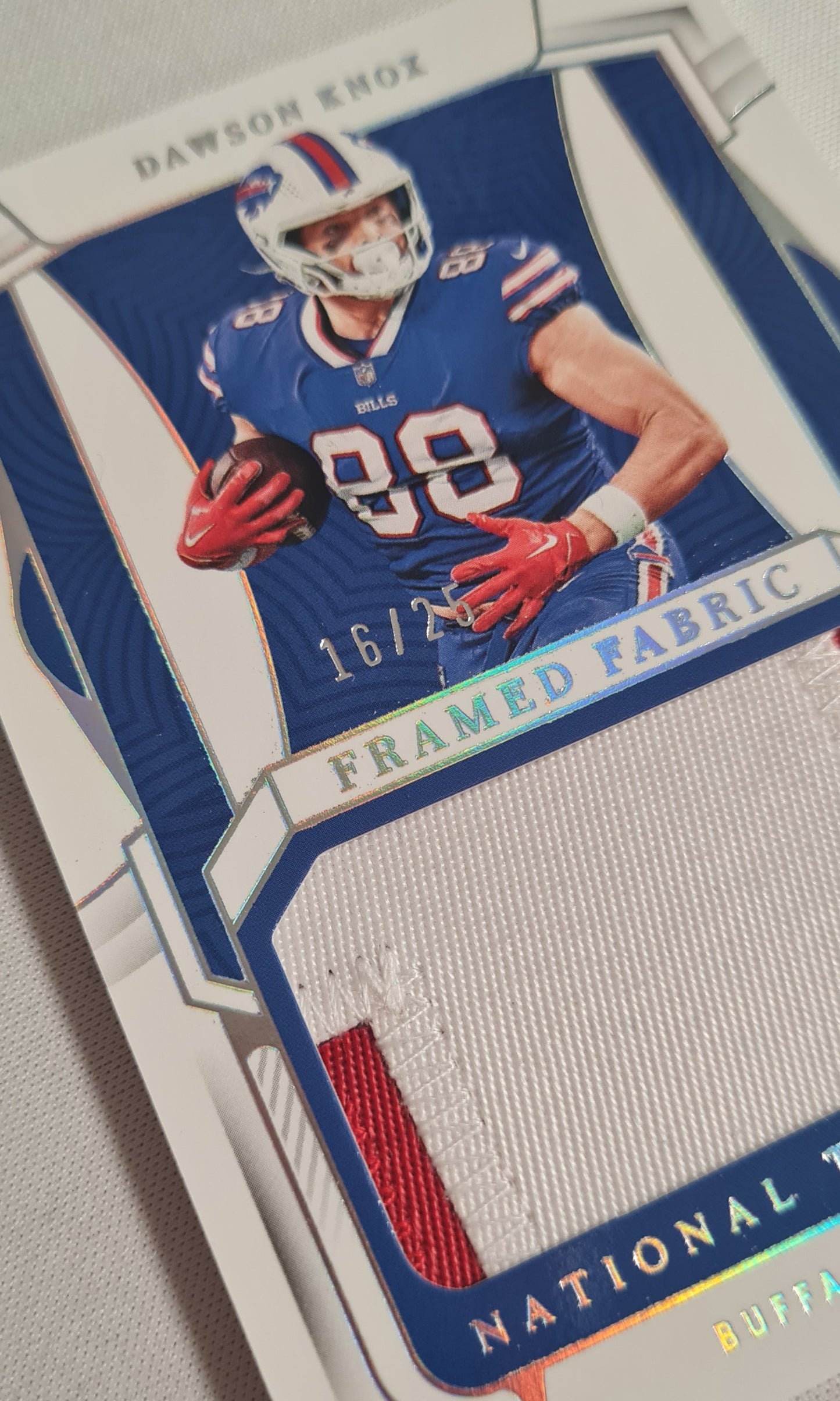 Dawson Knox - 2022 Panini National Treasures Football NFL Bills #FFA-DKN /2 Color Patch /25