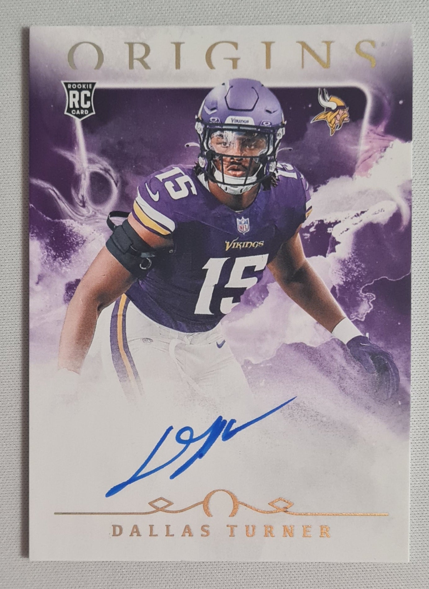 Dallas Turner - 2024 Panini Origins Football NFL Vikings #RAU-DTU (RC) /Autograph