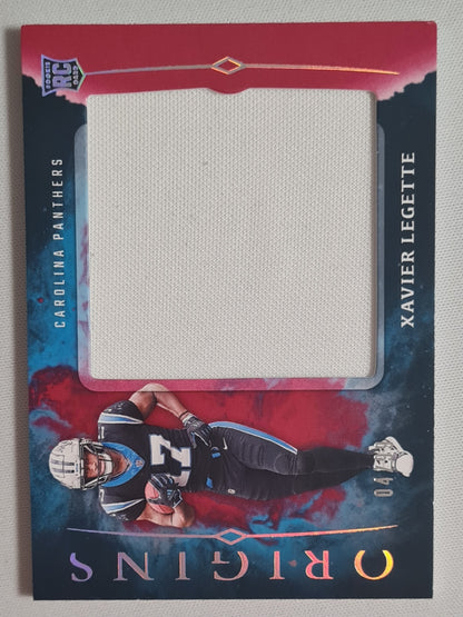 Xavier Legette - 2024 Panini Origins Football NFL Panthers #RJJ-XLE (RC) /Patch /99