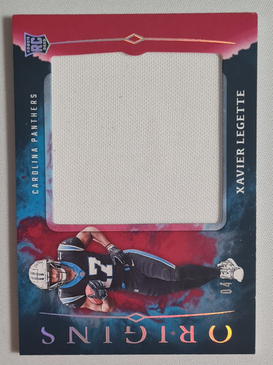Xavier Legette - 2024 Panini Origins Football NFL Panthers #RJJ-XLE (RC) /Patch /99