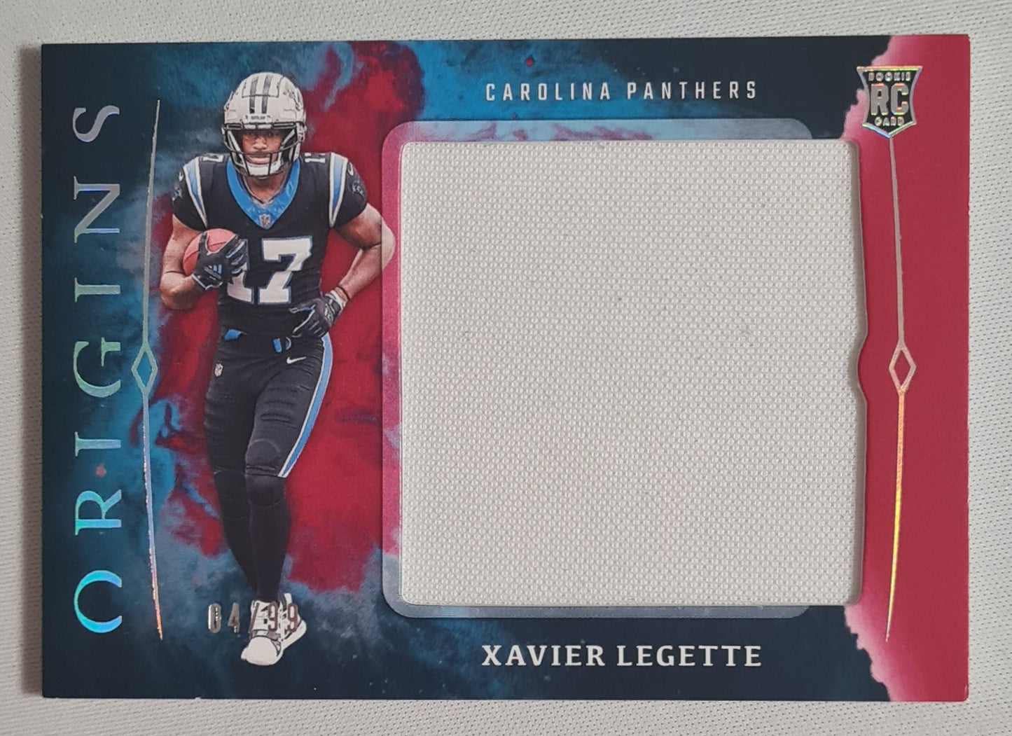 Xavier Legette - 2024 Panini Origins Football NFL Panthers #RJJ-XLE (RC) /Patch /99