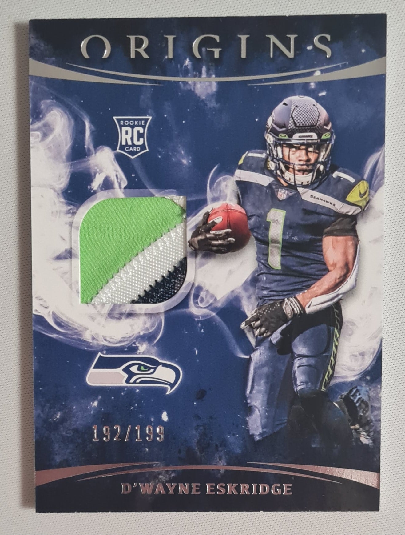 D'Wayne Eskridge - 2021 Panini Origins Football (RC) NFL Seahawks #RP-DE /3 Color Patch /199